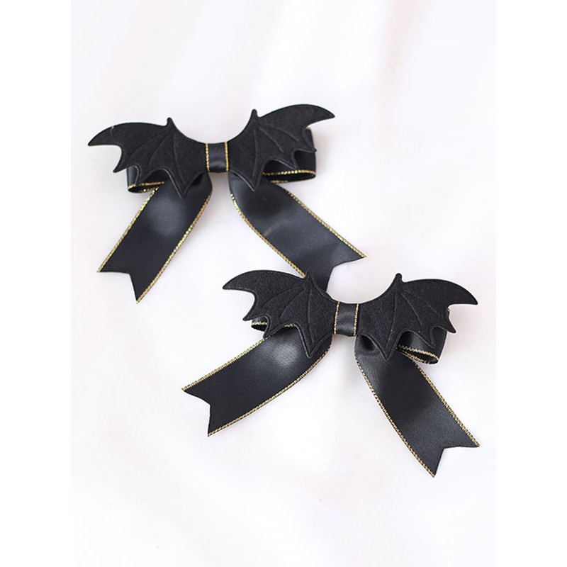 Gothic Lolita Blacks Bows Bow Polyester Fiber Miscellaneous Lolita Accessorie Accessories Daily Casual