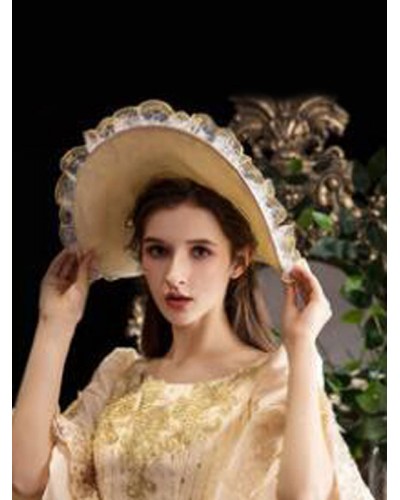 Classic Lolita Hat Light Apricot Polyester Fiber Lolita Hat