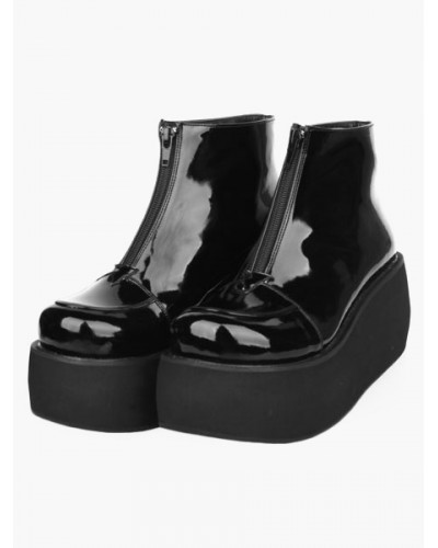 Black Lolita BootiesPlatform Black Lolita Ankle Boots