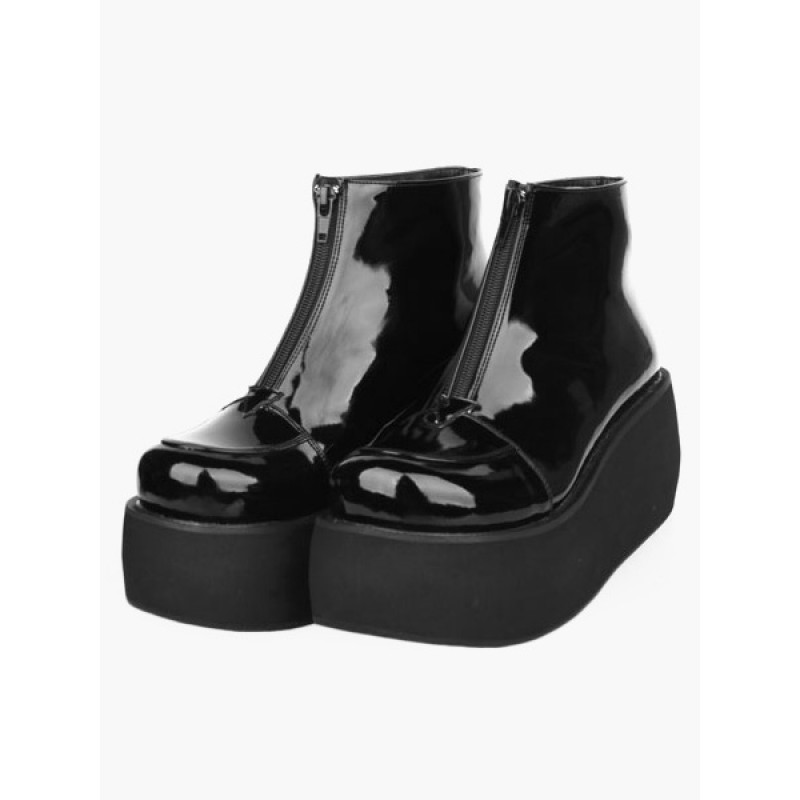 Black Lolita BootiesPlatform Black Lolita Ankle Boots