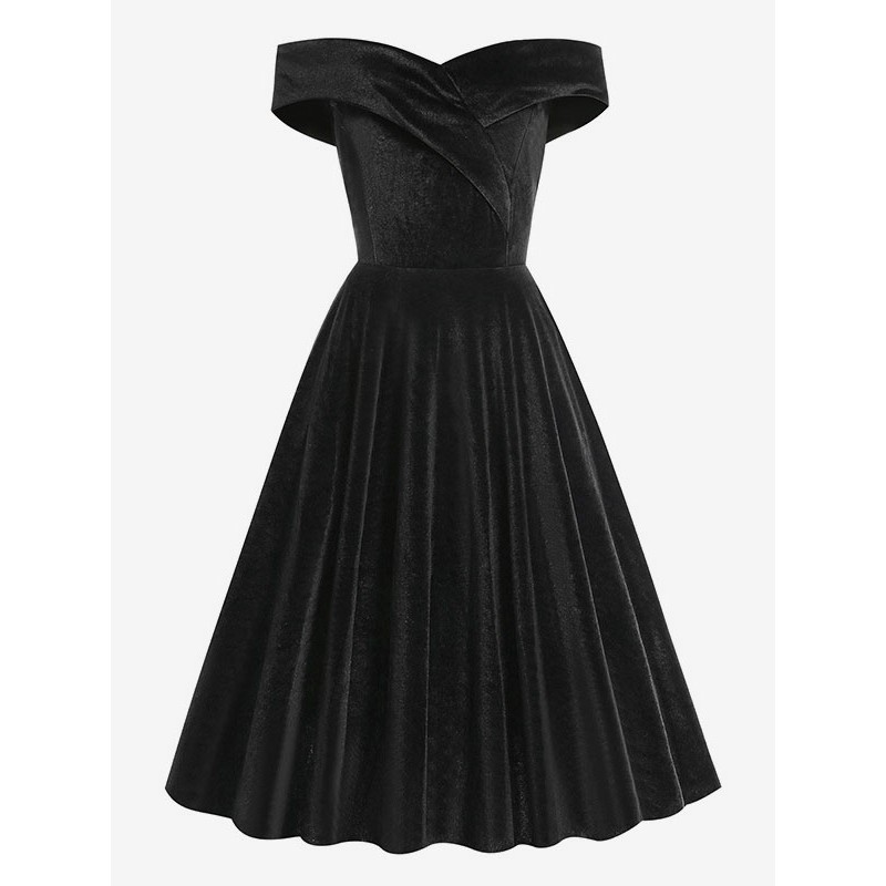 Dress 1950s Audrey Hepburn Style Bateau Neck Sleeveless Medium Swing Dress Vintage Retro Summer