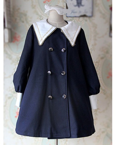 College School Lolita Coat With Sharp Collar Trench Coats Lovely