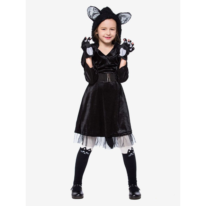 Carnival Costumes For Kids Black Cats Kid Dress Costume Set Mardi Gras Halloween