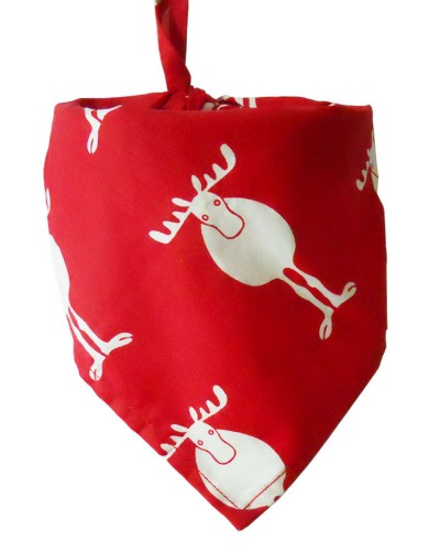 Animal Deltoidal Scarf For Polyester Red Puppy Clothing Christmas