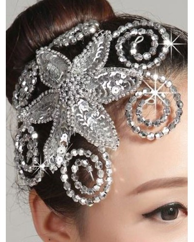 Women Silver Rhinestone Ballet Hair Accessories For