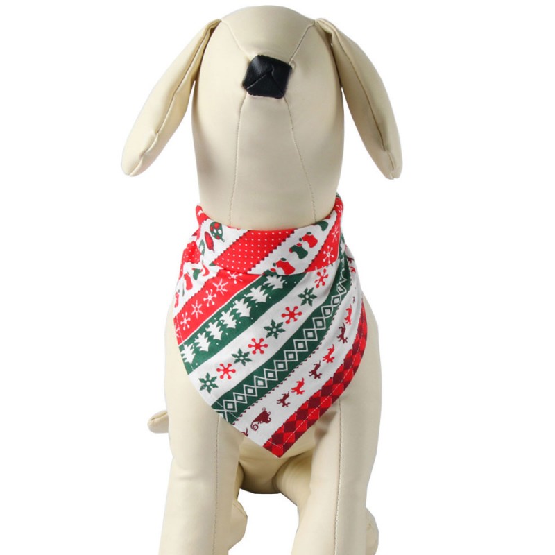 Animal Deltoidal Scarf For Polyester Red Puppy Clothing Christmas