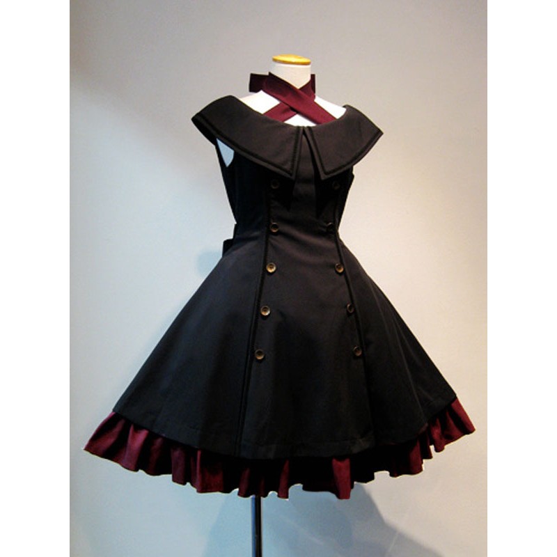 Gothic Lolita Dresses Ruffles Black