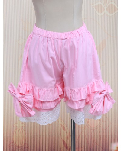 Cotton Pink Lace Lolita Bloomers