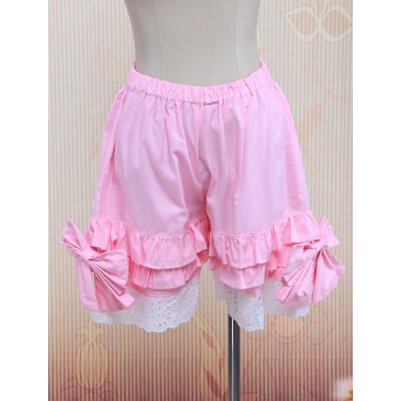 Cotton Pink Lace Lolita Bloomers