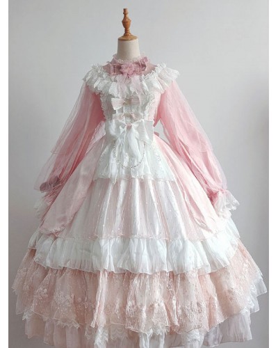 Sweet Lolita Dress Polyester Long Sleeves Dress