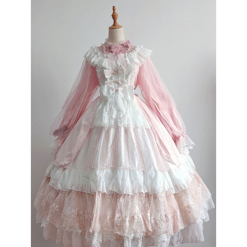 Sweet Lolita Dress Polyester Long Sleeves Dress