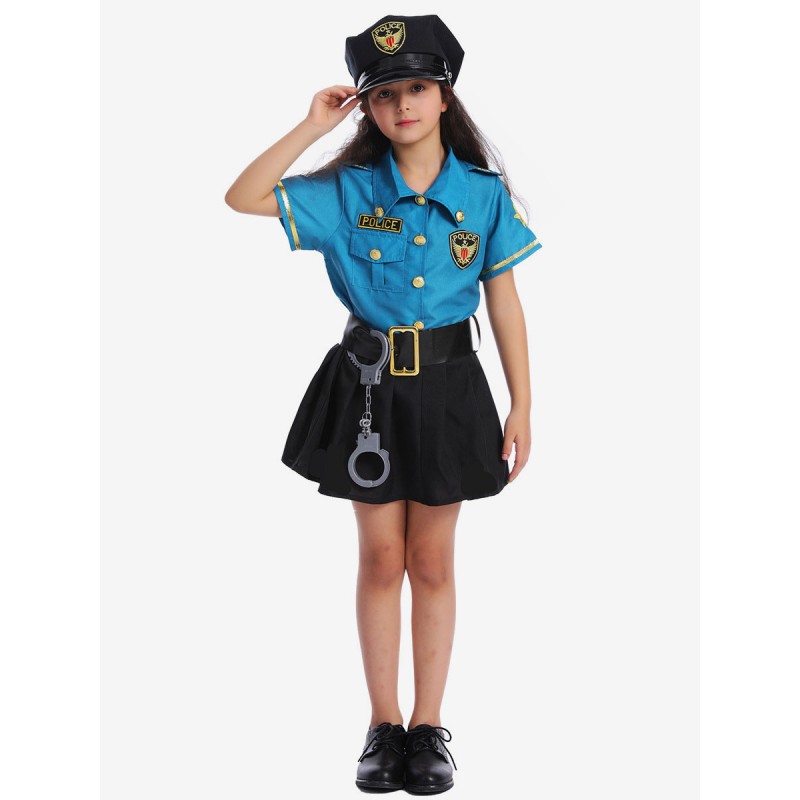 Costumes For Kids Blue Set Kid's Polyester Fiber Polyester Dress Sash Halloween Party Holiday