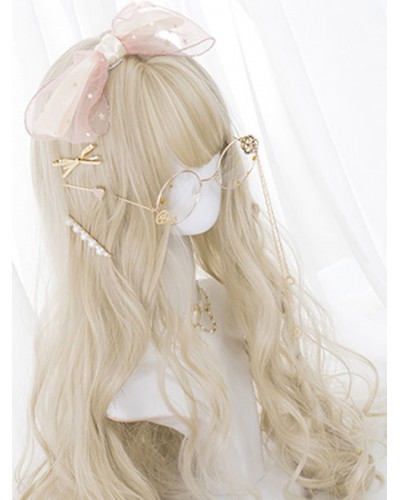 Sweet Lolita Wig Long Curly Lolita Hair Wigs With Blunt Bang