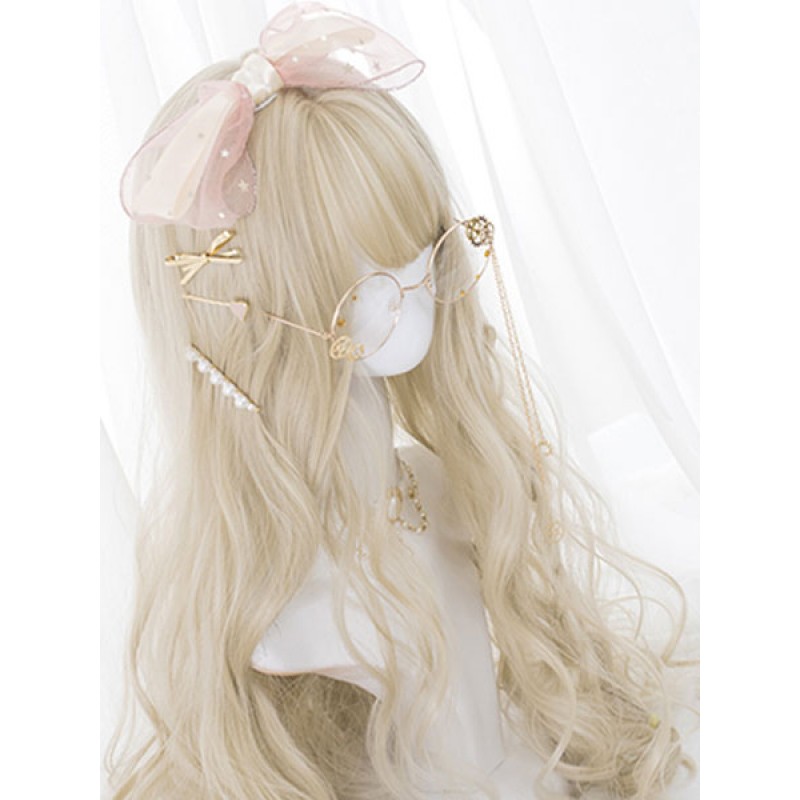 Sweet Lolita Wig Long Curly Lolita Hair Wigs With Blunt Bang