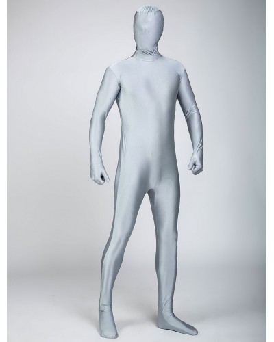 Unisex Morph Suit Grey Lycra Spandex Fabric Zentai Suit Full Body Suit