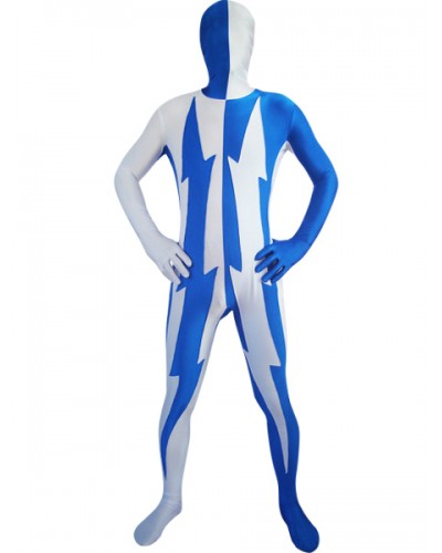 Unisex Morph Suit Two-Tone Lycra Spandex Fabric Zentai Suit Full Body Suit