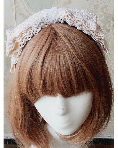 White Lolita Hairband Lace Chic Hair Accessories Lovely