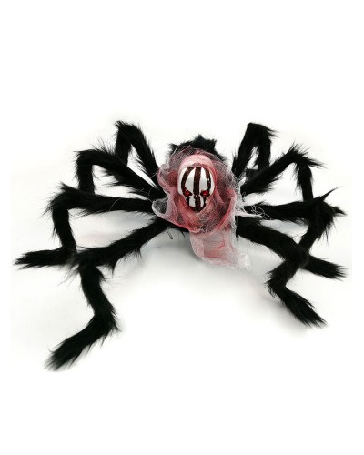 Unisex Halloween Animal Decorations Red Polyester Fiber Spider Props