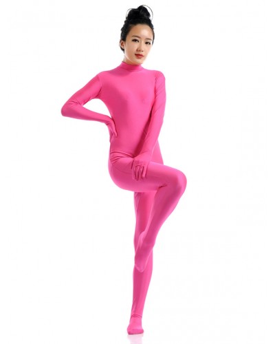 Fushcia Morph Suit Adults Bodysuit Lycra Spandex Catsuit For Women