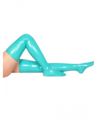 Blue Sexy PVC Stockings Stockings  Tights