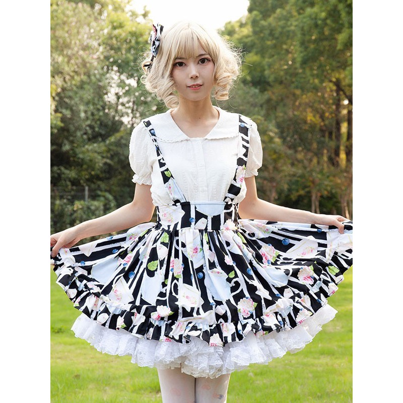 Idol clothes Lolita Skirt Cardcaptor Sakura   Ruffles As Image Floral Print Lolita Skirts