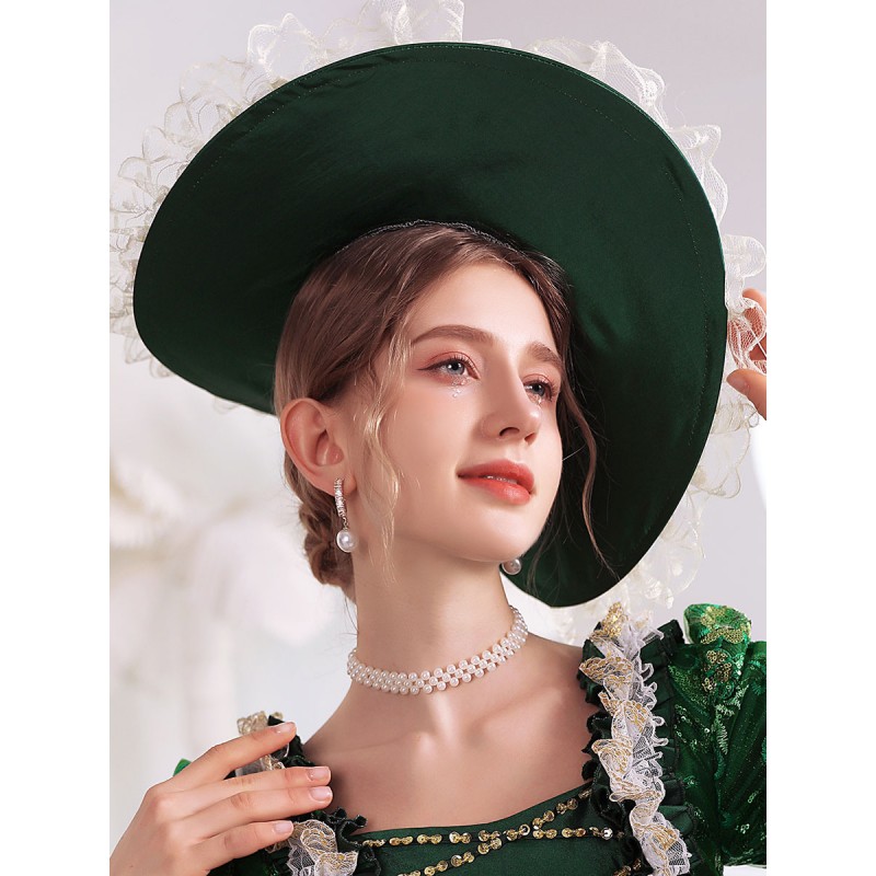 Women Vintage Hat Christmas 's Polyester Royal Cap Costume Accessories Euro-Style