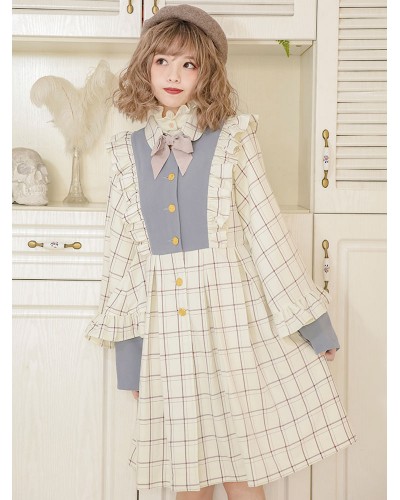 Lolita Coats Bows Ruffles Bow Polyester Light Sky Blue Sweet Lolita Outwears Fall Winter