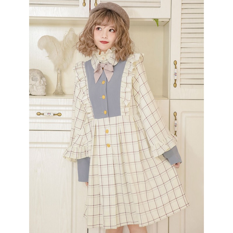 Lolita Coats Bows Ruffles Bow Polyester Light Sky Blue Sweet Lolita Outwears Fall Winter