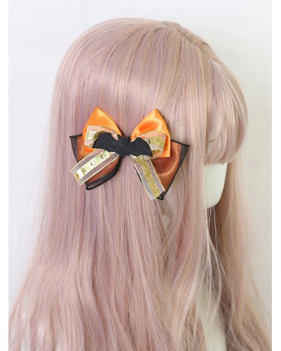 Sweet Lolita Orange Bows Polyester Fiber Miscellaneous Lolita Accessories Daily Casual