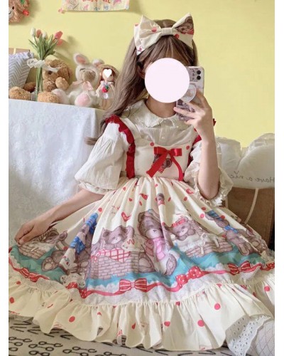 Sweet Lolita Dress Polyester Sleeveless Jumper Lolita Dress