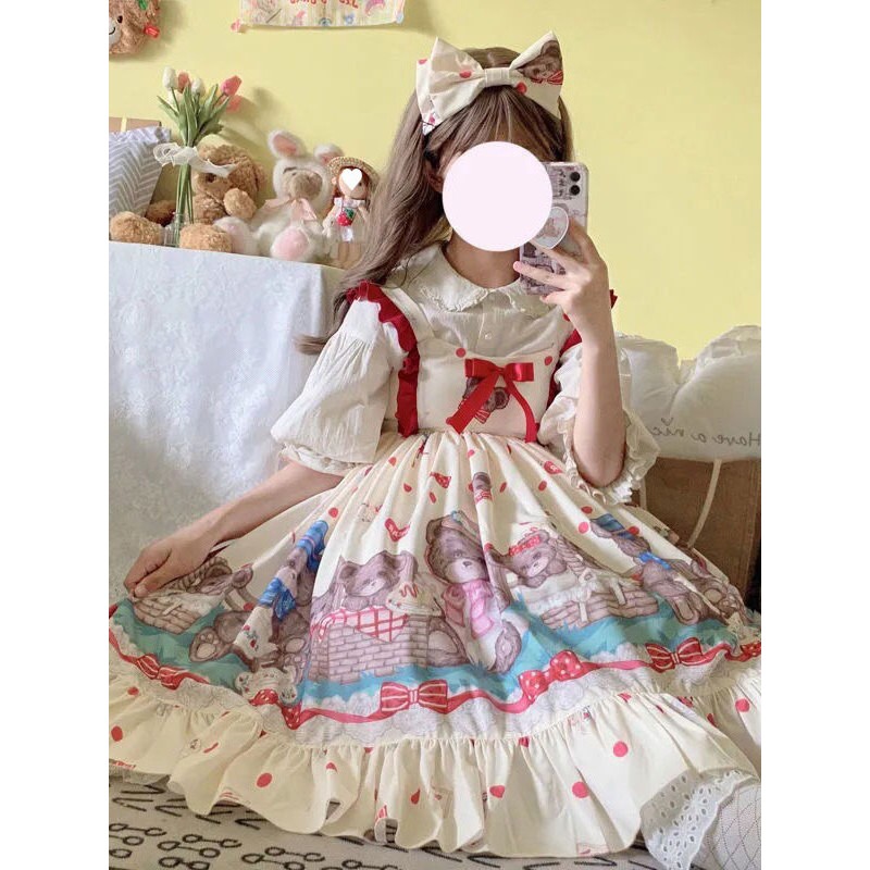 Sweet Lolita Dress Polyester Sleeveless Jumper Lolita Dress