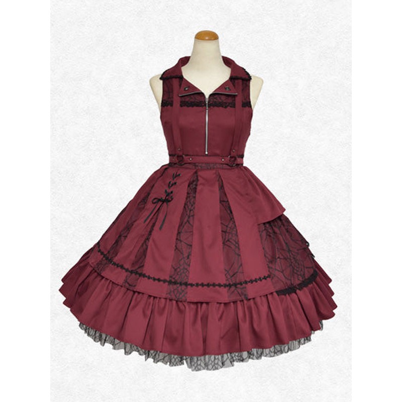 Classical Lolita Dress Polyester Sleeveless Lolita Dresses Classic Black