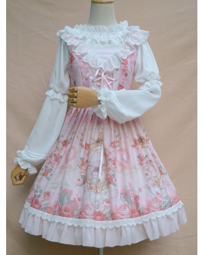 White Lolita Blouse Neverland Vintage Lolita Shirt Sweet Spring Summer Fall Daily Casual