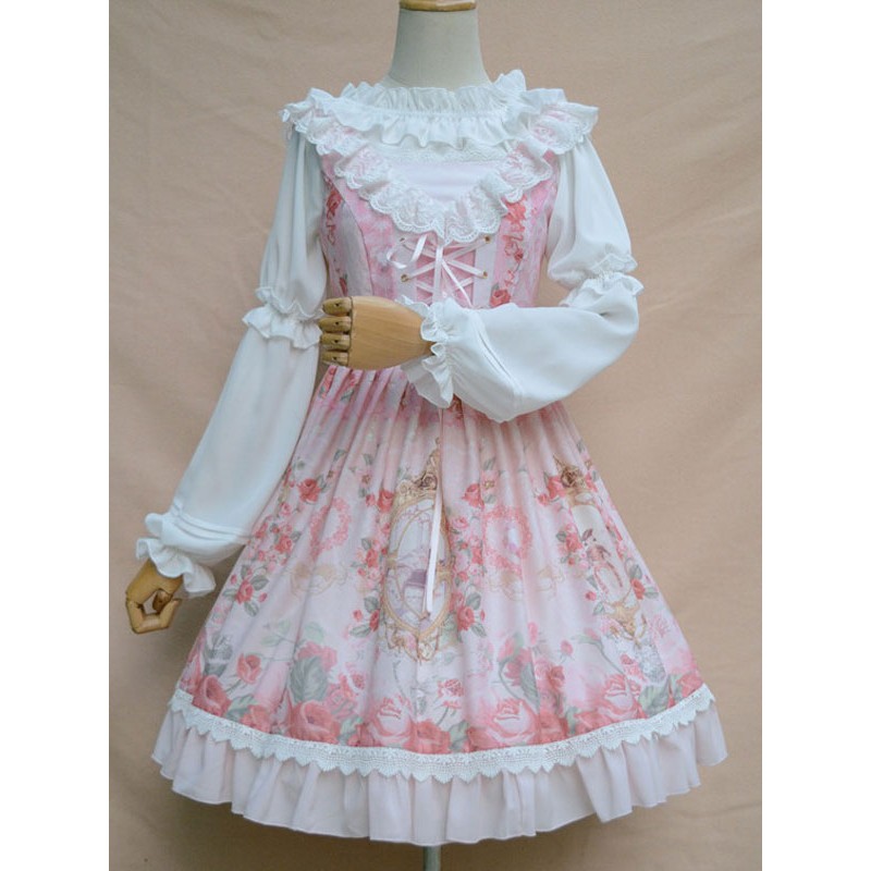 White Lolita Blouse Neverland Vintage Lolita Shirt Sweet Spring Summer Fall Daily Casual