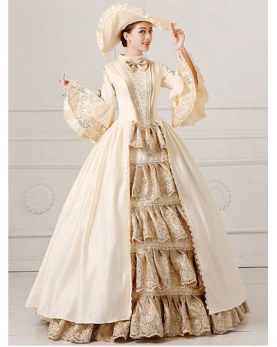 Women Victorian Dress Costume 's Ball Gown Champagne Pageant Victorian Era Clothing Retro Costumes Halloween ROCOCO