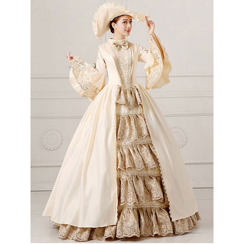 Women Victorian Dress Costume 's Ball Gown Champagne Pageant Victorian Era Clothing Retro Costumes Halloween ROCOCO