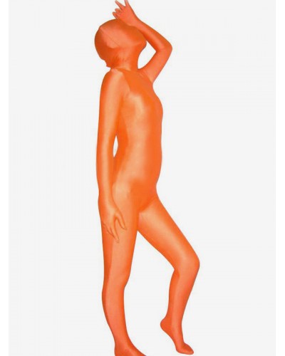 Halloween Unisex Orange Lycra Spandex Zentai Suit Bodysuit