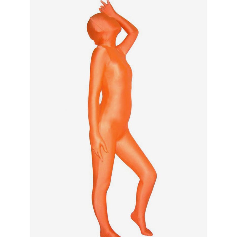 Halloween Unisex Orange Lycra Spandex Zentai Suit Bodysuit