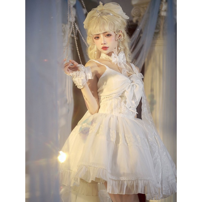 Sweet Lolita Dress Polyester Sleeveless Jumper Dress