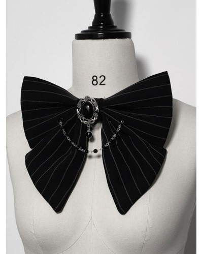 Pre-sell Lolita Accessories Black Chains Stripes Bowknot Polyester Miscellaneous Gothic