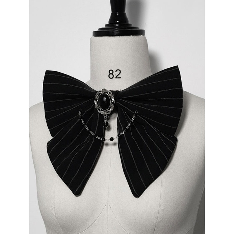 Pre-sell Lolita Accessories Black Chains Stripes Bowknot Polyester Miscellaneous Gothic