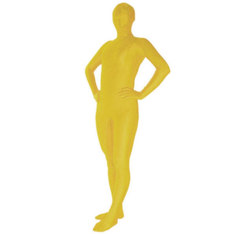 Halloween Morph Suit Yellow Lycra Spandex Zentai Suit Bodysuit