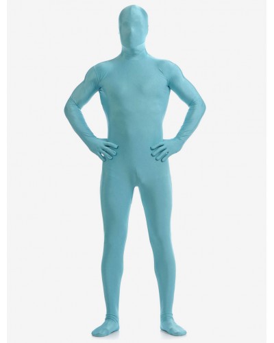 Light Sky Blue Zentai Suit Adults Morph Suit Full Body Lycra Spandex Bodysuit For Men