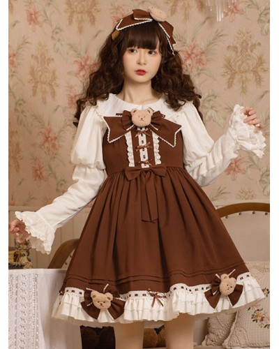 Sweet Lolita Dress Polyester Sleeveless Jumper Dress