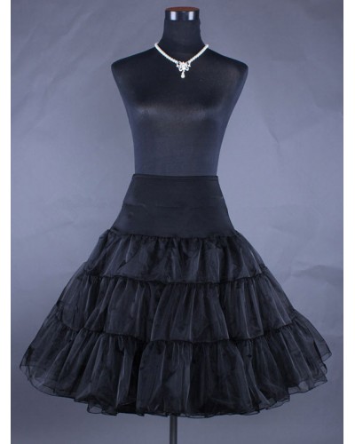 Sweet Lolita Petticoat 2023 Black High Waist Lolita Pettiskirt