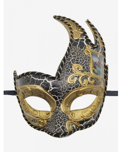 The Brazil Carnival Mask For Adults Black Plastic Masquerade Costume Accessories Mardi Gras Ball