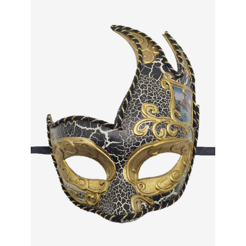 The Brazil Carnival Mask For Adults Black Plastic Masquerade Costume Accessories Mardi Gras Ball