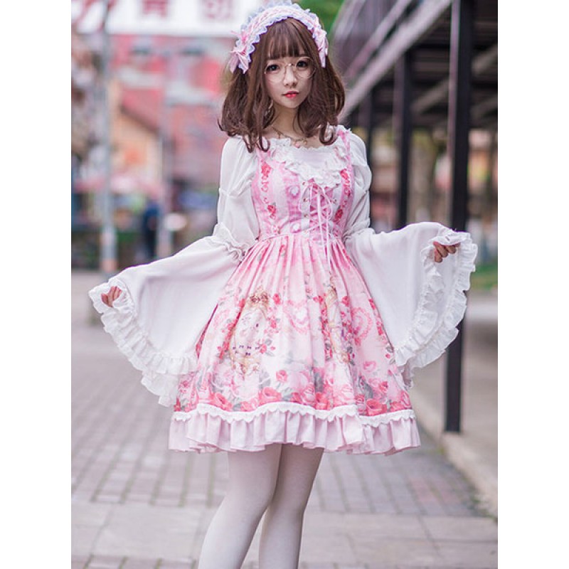 Lolita Blouse White Vintage Neverland Hime Sleeve Lolita Shirt Sweet Spring Summer Fall Daily Casual