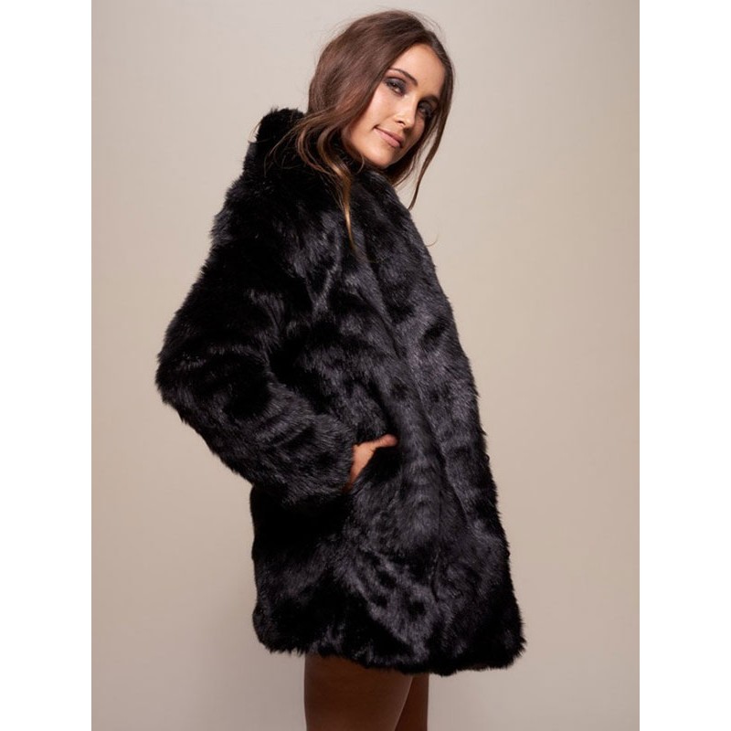 Faux Fur Coat Black Winter Outerwear For Women 2023 Casual