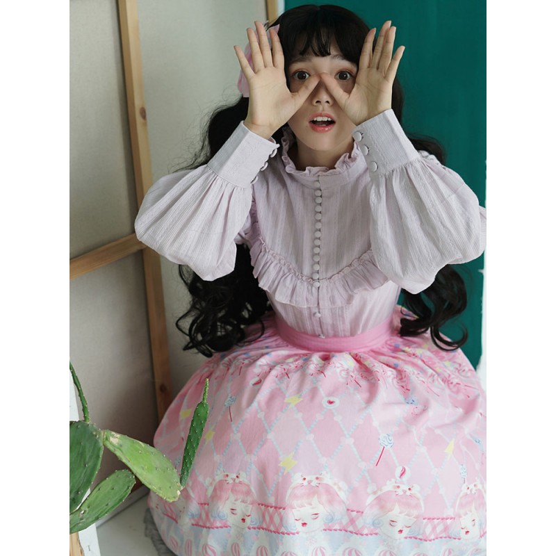 Classic Lolita Blouse Vintage Kawaii Girl's Blouse Sets Classic  Traditional Spring Fall